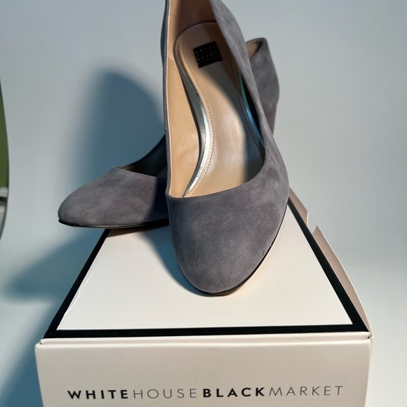 White House Black Market - Claire Suede Heels - Smoked Pearl - Picture 3 of 7